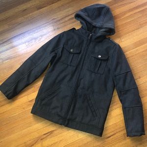 Boys grey lined jacket with pockets